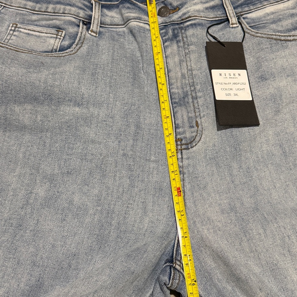 New Risen Tummy Control Stretchy Wide Leg Crop Jeans 3XL - Picture 10 of 11